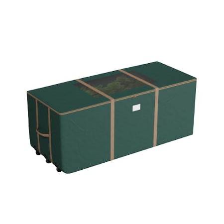 Hastings Home Rolling Christmas Tree Storage Duffel Bag for 9 feet Artificial Trees, Green Canvas 692622UCA